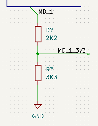Initial voltage divider for signals